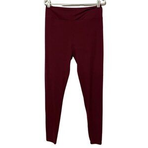 NWT Eevee Plus Solid Color Leggings Maroon Burgundy